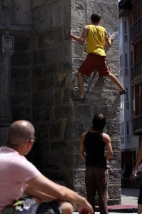 arrampicata su parete