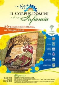 Locandina di una edizione passata dell'infiorata di Itri