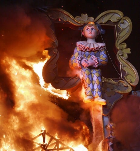 crema las fallas Valencia