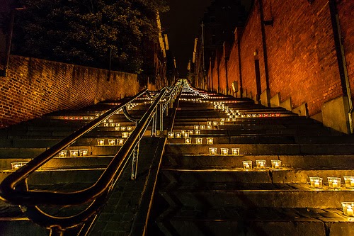 La montagna di Bueren di notte