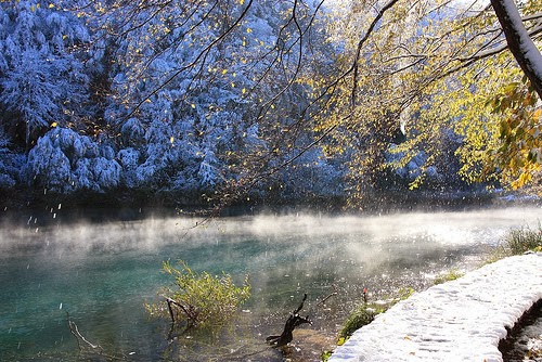 Parco Naturale dei Laghi di Plitvice in inverno - Croazia