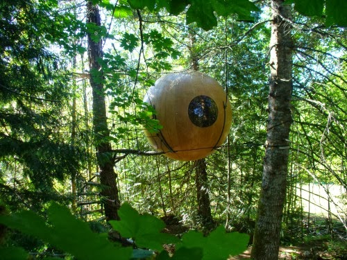 Dormire sospesi tra gli alberi nelle Free Spirit Spheres Dormire sospesi tra gli alberi nelle Free Spirit Spheres