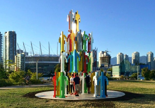 Human Structures, Open Air Work, Borofsky. Vancouver