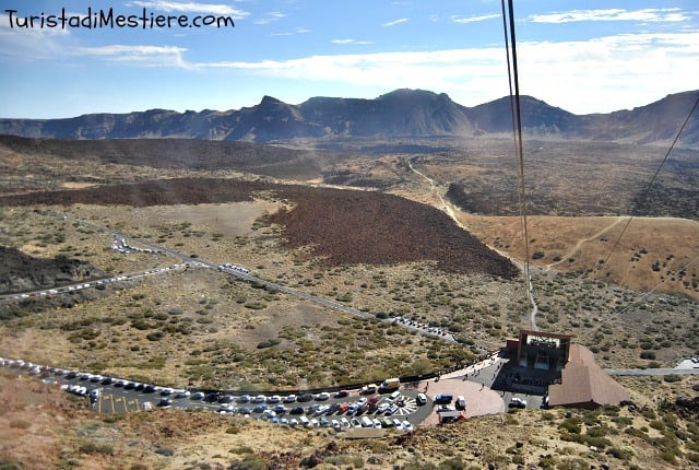 A bordo della teleferica del Teide