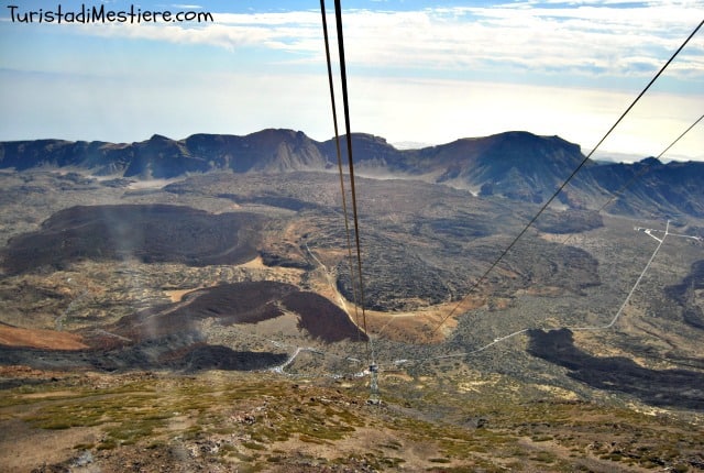 A bordo della teleferica del Teide