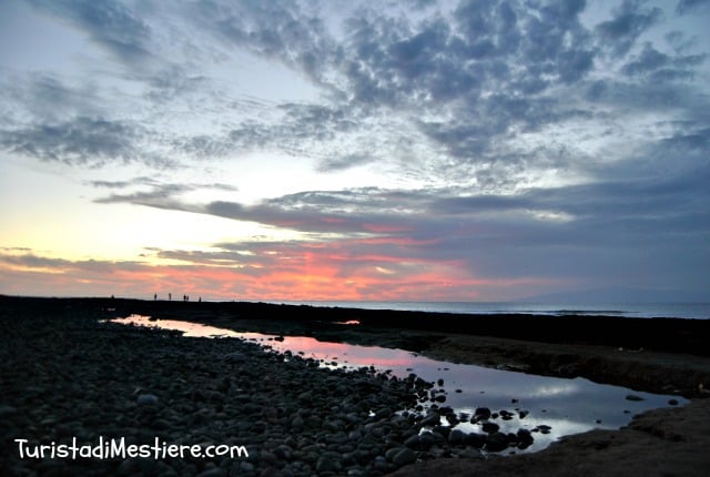 Tramonto sulla spiaggia di Las Americas