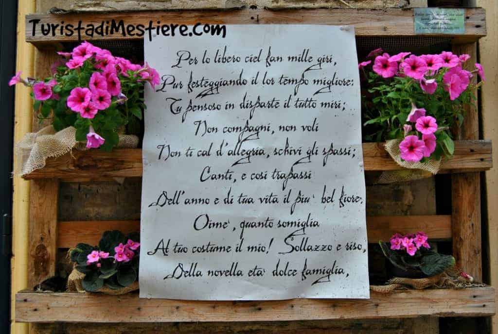 Recanati-Poesia-Passero-Solitario Recanati Poesia Passero Solitario