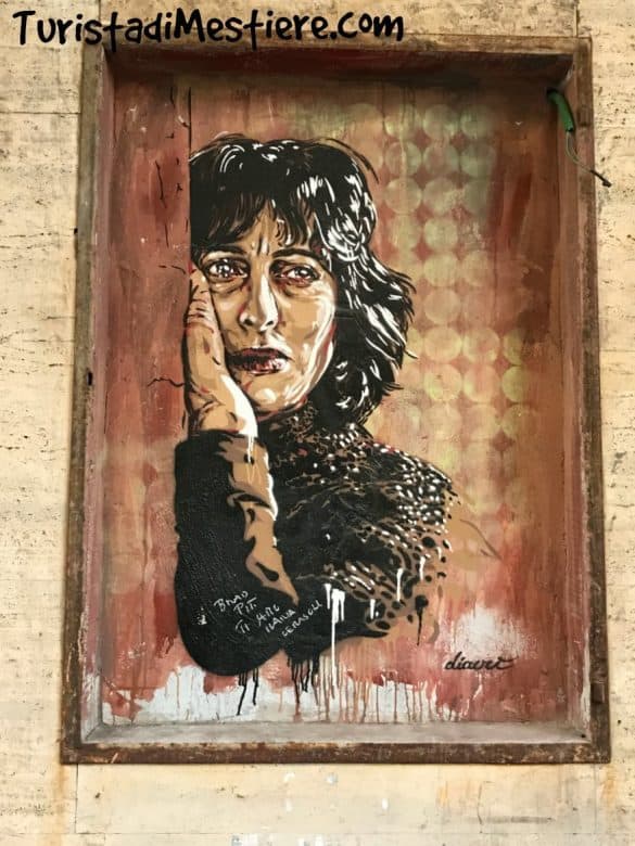 Street art roma Cinema Magnani