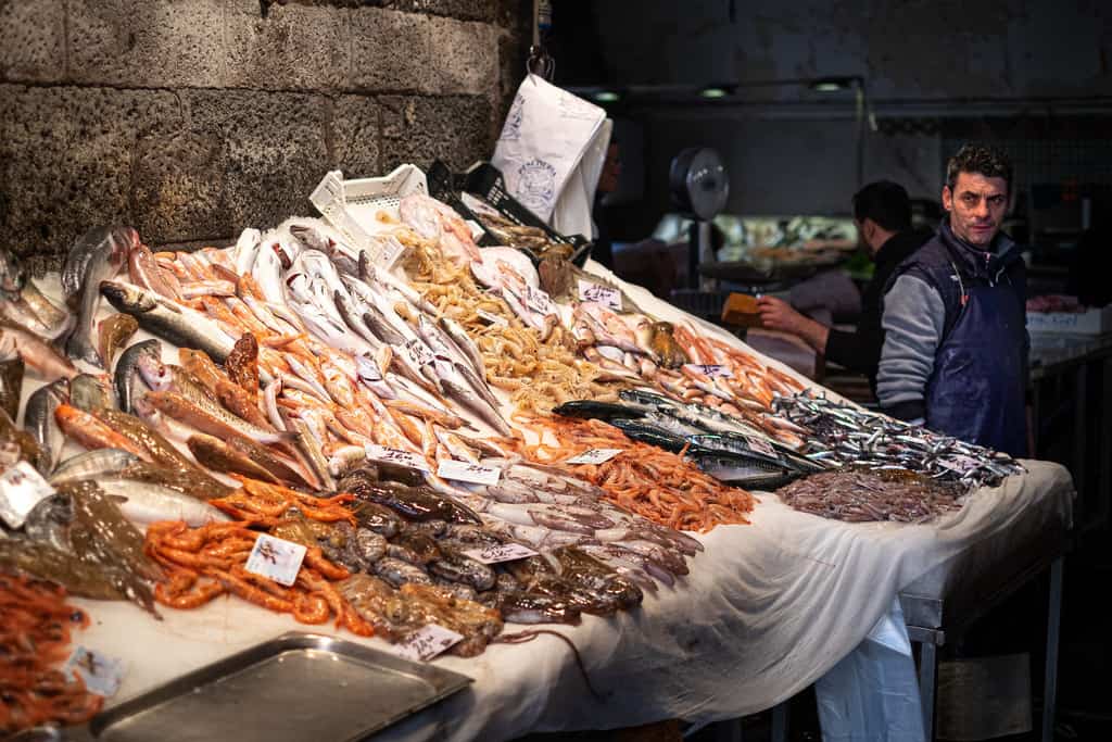 mercato catania pescheria tunnel