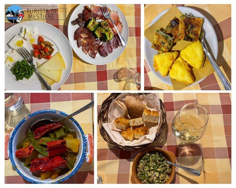 Il pranzo all'Agriturismo Caniloro
