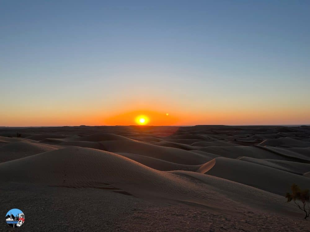 Il tramonto nel deserto del Kavir