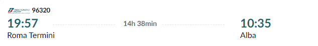 treno turistico roma Alba venerdì