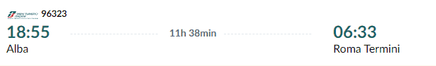 treno turistico roma alba ritorno domenica