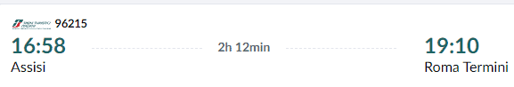 treno turistico roma assisi ritorno domenica