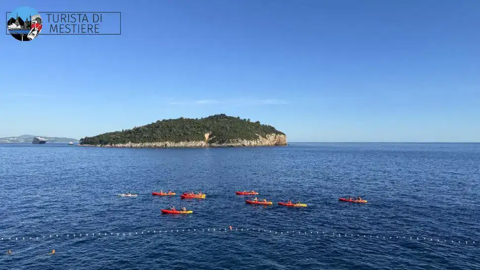 Vista sull'isola di Lokrum da Buza Beach